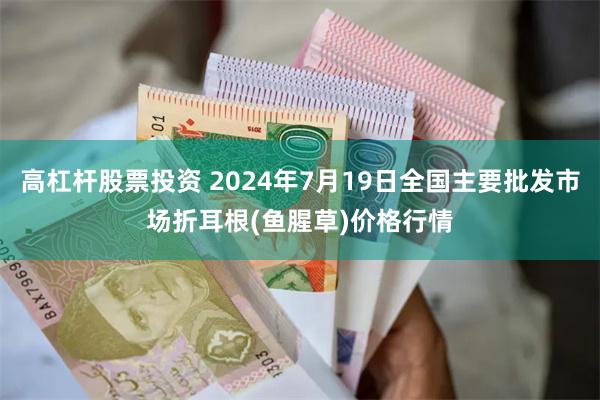 高杠杆股票投资 2024年7月19日全国主要批发市场折耳根(鱼腥草)价格行情