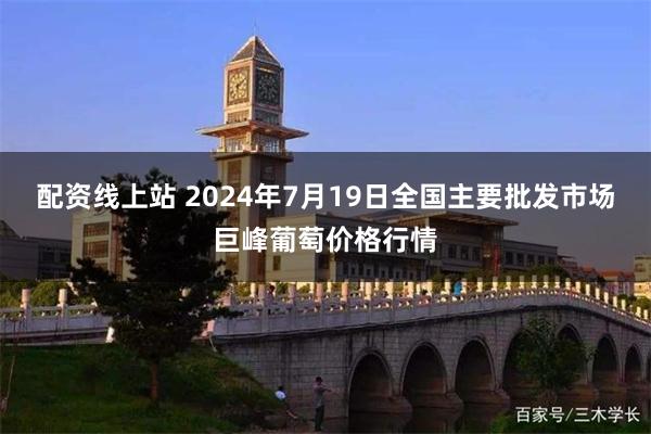 配资线上站 2024年7月19日全国主要批发市场巨峰葡萄价格行情