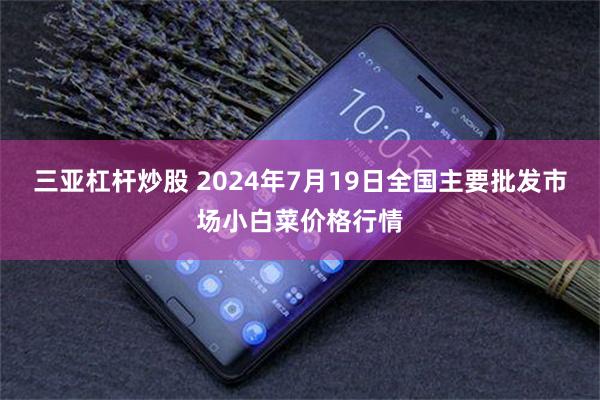 三亚杠杆炒股 2024年7月19日全国主要批发市场小白菜价格行情