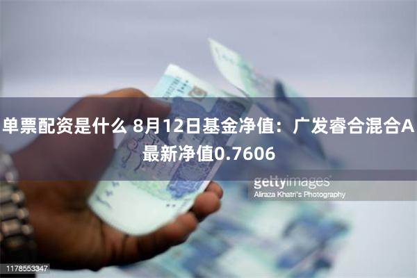 单票配资是什么 8月12日基金净值：广发睿合混合A最新净值0.7606