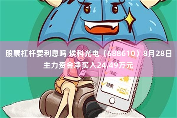 股票杠杆要利息吗 埃科光电（688610）8月28日主力资金净买入24.49万元